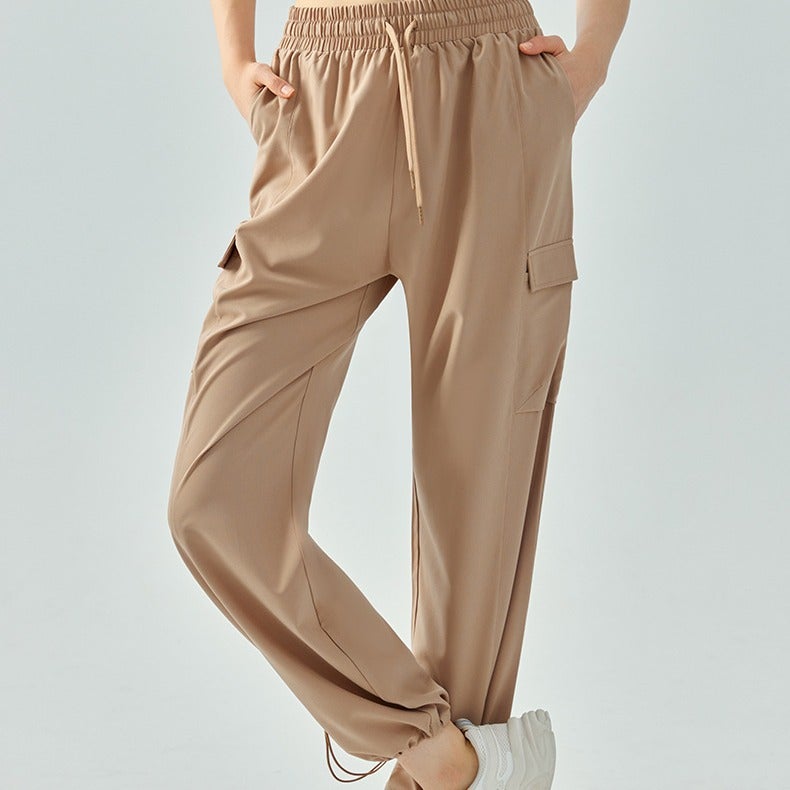 High Waist Loose Cargo Pants Children'S Autumn 2024 Tall And Slim Casual Straight Mountaineering Pants Quick-Drying Sports Pants - Image 2
